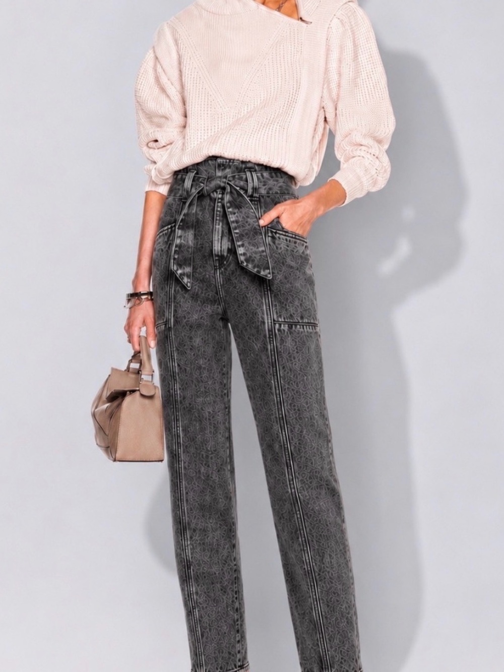 IRO Paris Vieno Paperbag High-Rise Straight Leg Jeans Size 36 / US 26